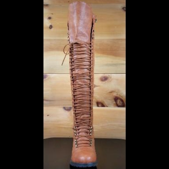 Mark and Maddux Over the Knee Lace-up Travis-05 Women's Boots - Size 6 (NWOB) - Picture 3 of 7
